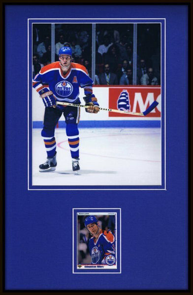 Kevin Lowe Signed Framed 11x17 Photo Display JSA Oilers