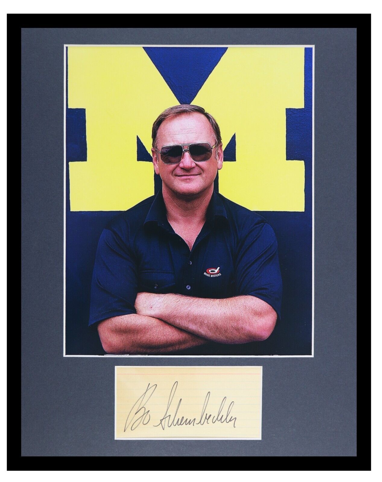 Bo Schembechler Signed Framed 11x14 Photo Display JSA Michigan