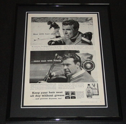 1959 Vitalis 11x14 Framed ORIGINAL Vintage Advertisement