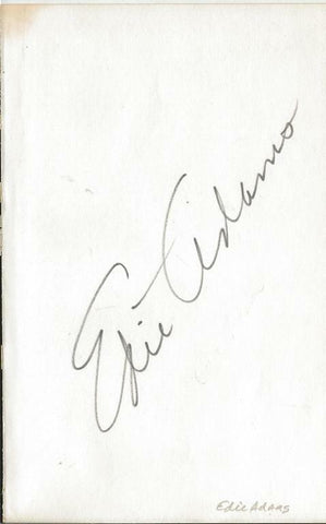 Edie Adams Signed 5.25x8.5 Vintage Album Page It's a Mad Mad Mad Mad World