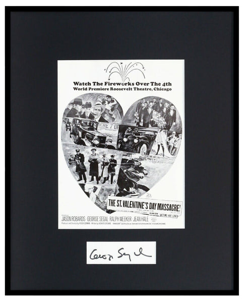 George Segal Signed Framed 16x20 ORIGINAL 1967 St Valentine's Massacre Display