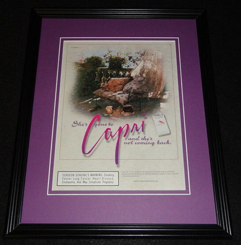 1999 Capri Cigarettes Framed 11x14 ORIGINAL Advertisement B