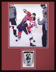 Jarkko Ruutu FIGHT Signed Framed 11x14 Photo Display Senators Penguins