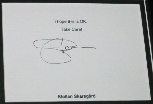 Stellan Skarsgard Signed Framed 11x17 Card & Photo Display Thor 