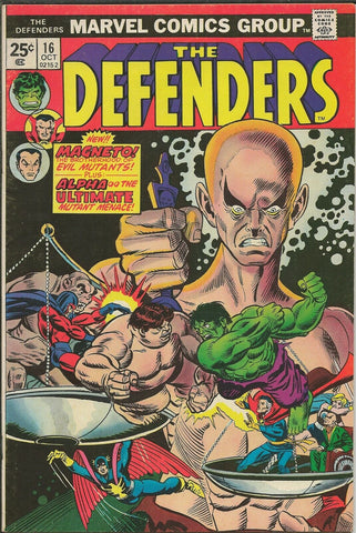 Defenders #16 ORIGINAL Vintage 1974 Marvel Comics Sub Mariner Hulk