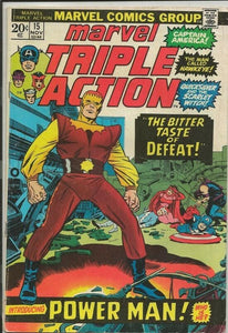 Marvel Triple Action #15 VINTAGE 1973 Marvel Comics Reprints Avengers 21