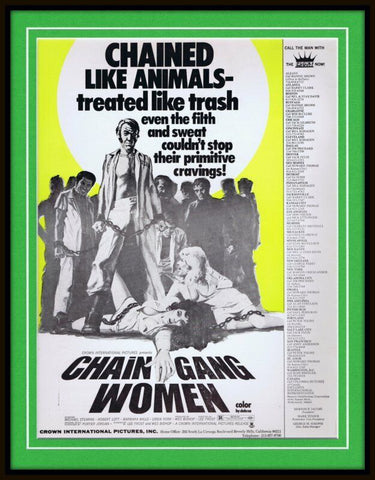 ORIGINAL Vintage 1971 Chain Gang Women 11x14 Framed Advertisement  