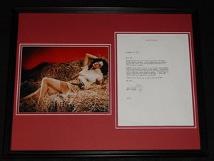 Jane Russell Signed Framed 1993 Typed Letter & The Outlaw Photo Display JSA