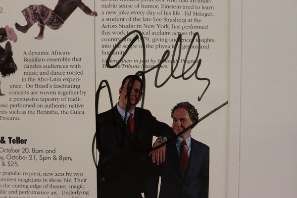 Penn & Teller Signed Framed 18x24 Photo Set