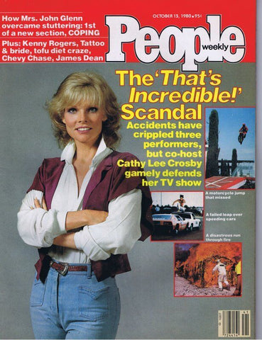 People Weekly Magazine October 13 1980 That's Incredible Cathy Lee Crosby