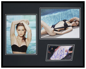 Amber Heard Signed Framed 16x20 Bikini Photo Set