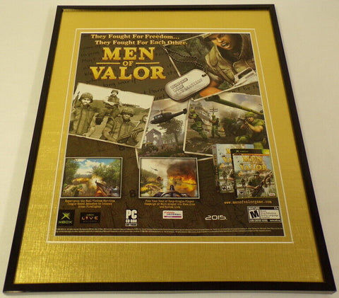 2004 Men of Valor XBox Framed 11x14 ORIGINAL Vintage Advertisement