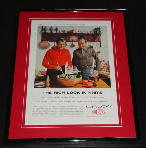 1959 Dupont Orlon Knit Shirts 11x14 Framed ORIGINAL Vintage Advertisement