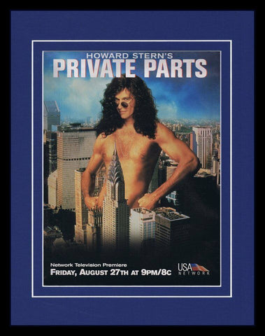 Howard Stern Private Parts 1999 TV Debut Framed 11x14 ORIGINAL Advertisement