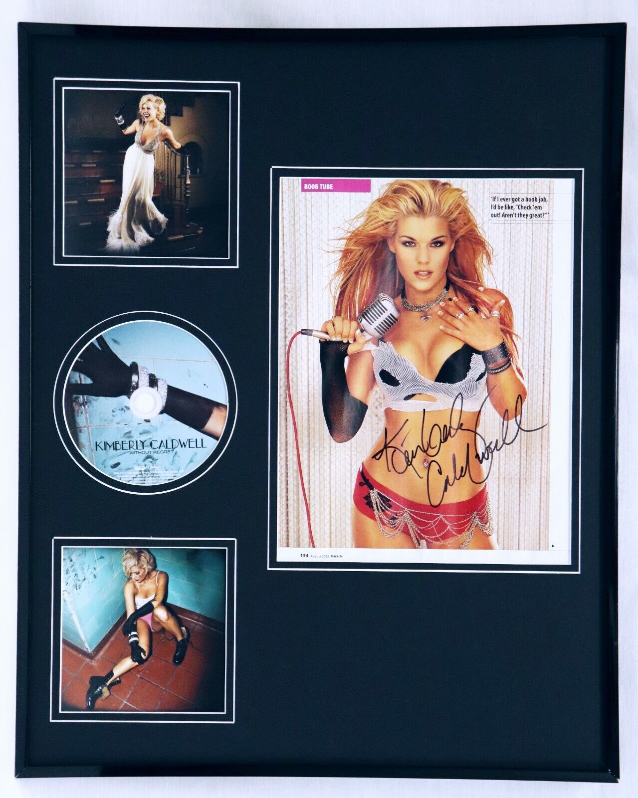 Kimberly Caldwell Signed Framed 16x20 Photo & CD Display