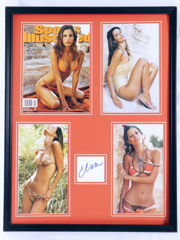 Elsa Benitez Signed Framed 2001 Sports Illustrated Swimsuit Cover Display