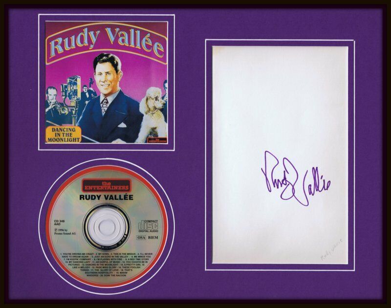 Rudy Vallee Signed Framed 11x14 Dancing in the Moonlight CD Display