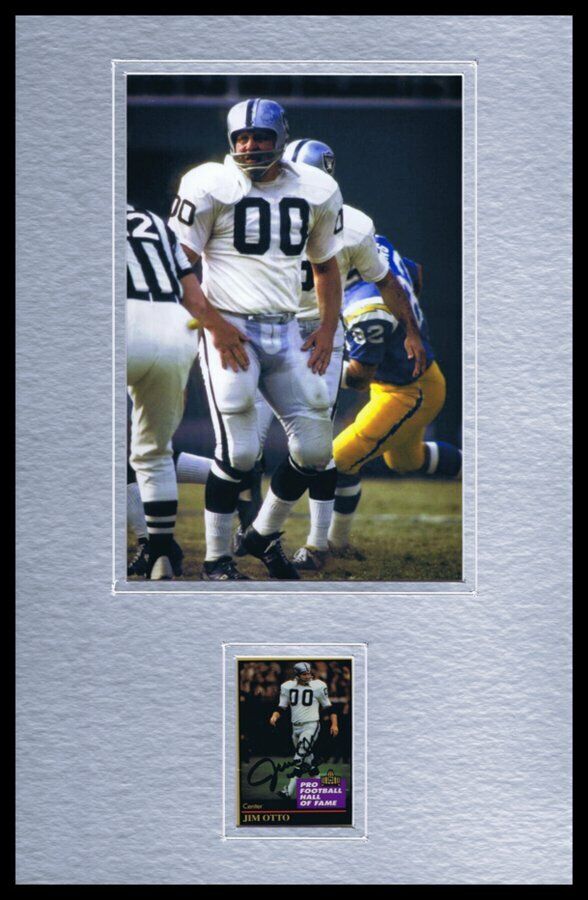 Jim Otto Signed Framed 11x17 Photo Display Oakland Raiders