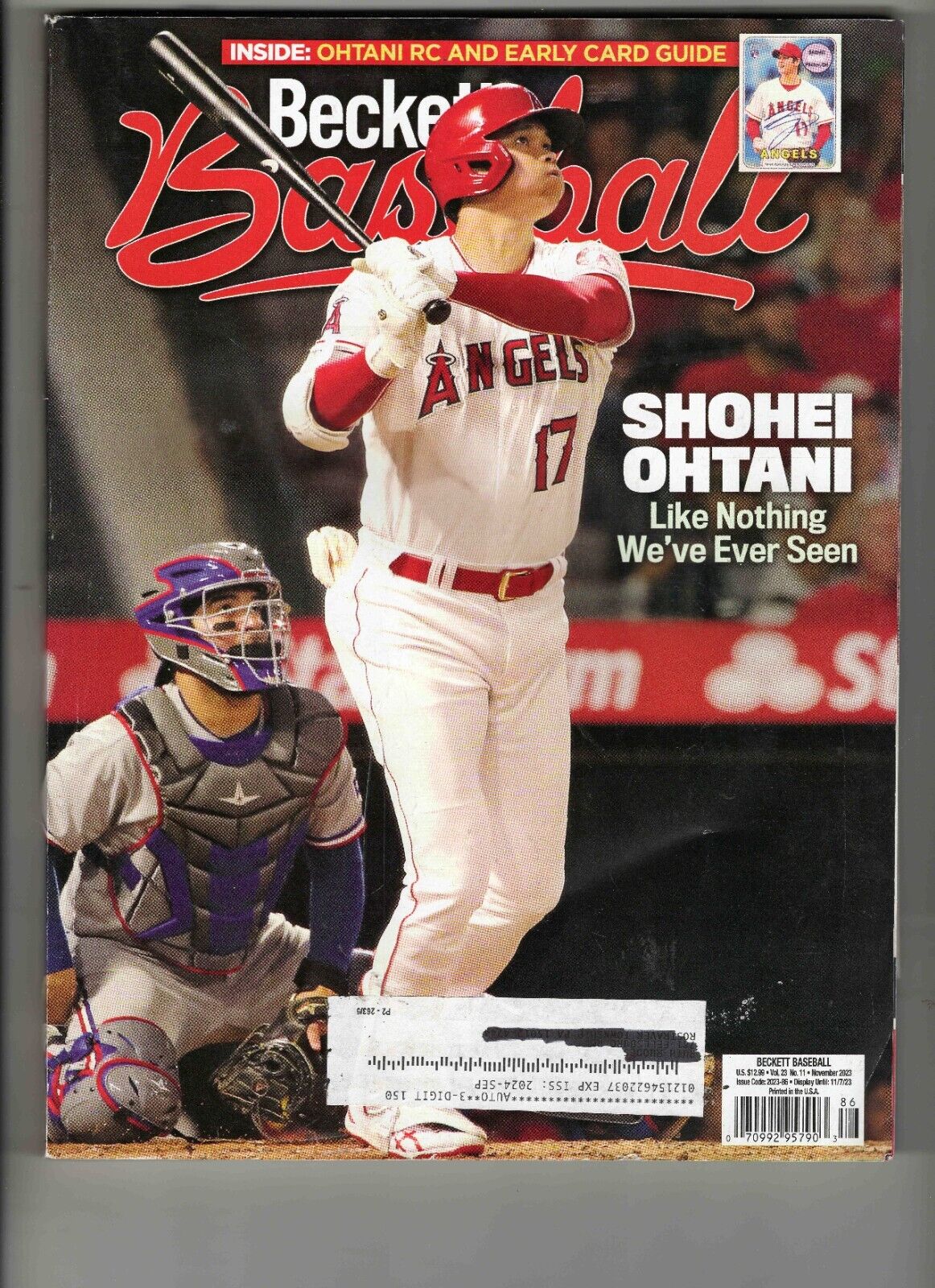 Nov 2023 Beckett Baseball Card Magazine Shohei Ohtani Angels Dodgers