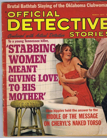 ORIGINAL Vintage Official Detective Stories Magazine March 1971 GGA 