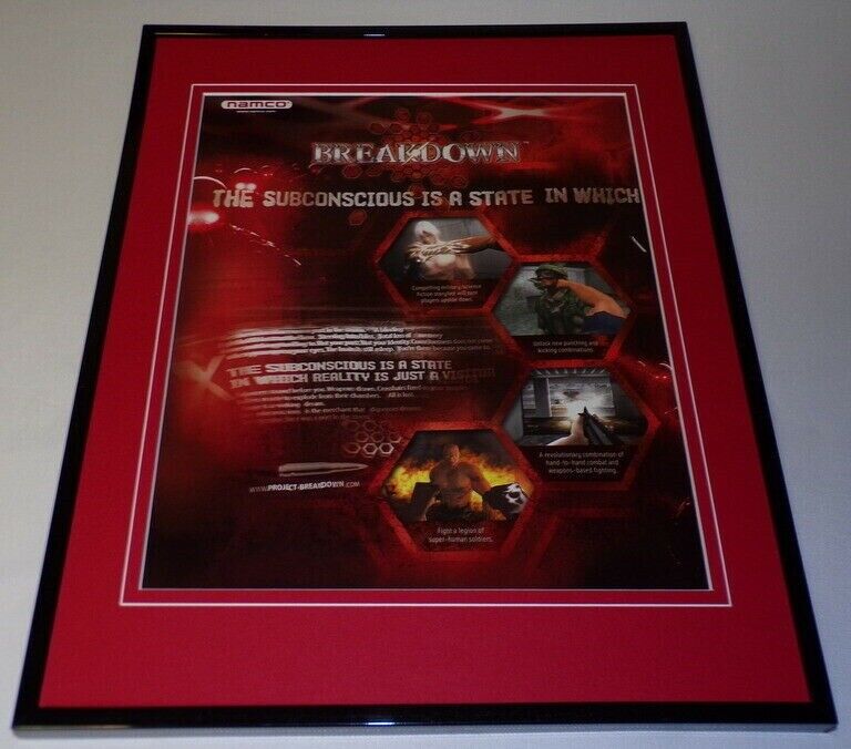 Breakdown 2004 XBox Framed 11x14 ORIGINAL Advertisement