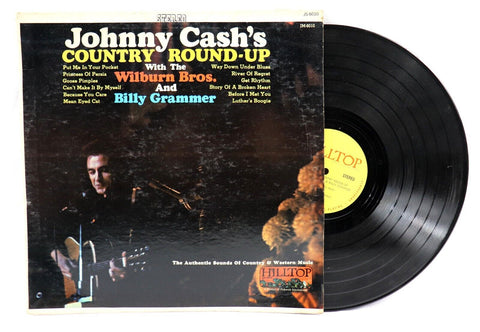 VINTAGE Johnny Cash Country Round Up Vinyl LP Record Album JS6010