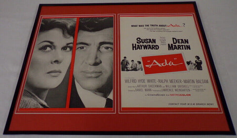 Ada 1961 Dean Martin Susan Hayward 16x20 ORIGINAL Framed Industry Advertisement