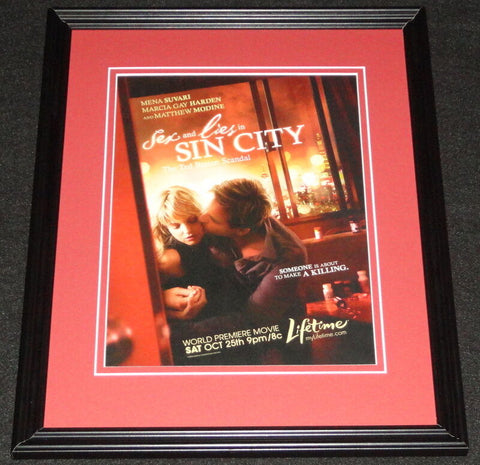 Sex and Lies in Sin City 2008 Lifetime Framed ORIGINAL Advertisement Mena Suvari