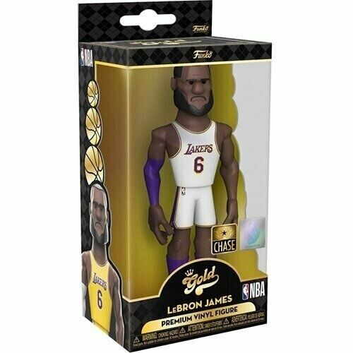 NEW SEALED 2021 Funko Gold NBA Lakers Lebron James 5" Action Figure CHASE