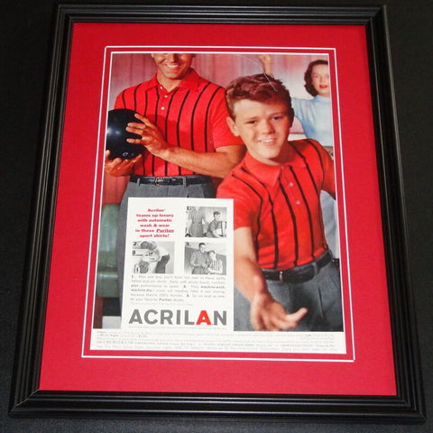 1959 Acrilan Sport Shirts 11x14 Framed ORIGINAL Vintage Advertisement