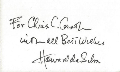 Howard Da Silva Signed 3x5 Index Card Great Gatsby 1776 Man From Uncle