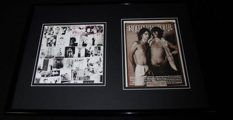 Rolling Stones Framed 12x18 Rolling Stone & Exile on Main St Cover Display 