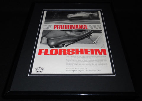 1966 Florsheim Performance Shoes Framed 11x14 ORIGINAL Vintage Advertisement