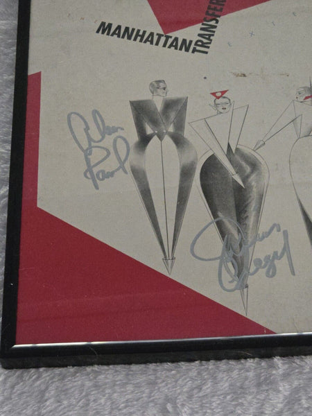 Manhattan Transfer Signed Framed Record Album In Person