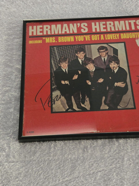 Herman's Hermits Signed Framed Record Album In Person