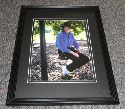 Michael Jackson on swing Framed 11x14 Photo Display 