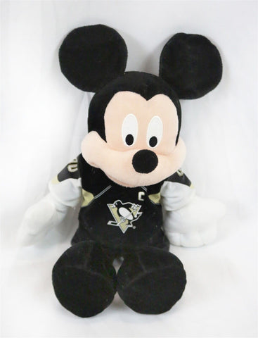 ORIGINAL Vintage Disney Pittsburgh Penguins Mickey Mouse 15" Plush Doll