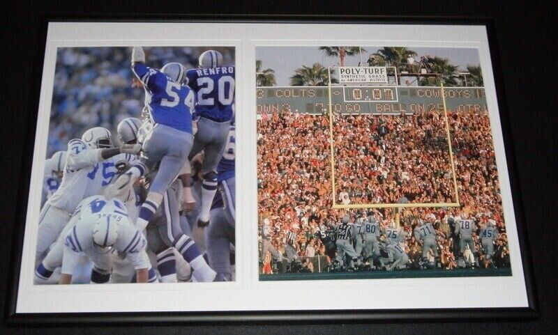 Super Bowl V Colts vs Cowboys Framed 12x18 Photo Set Jim O'Brien FG