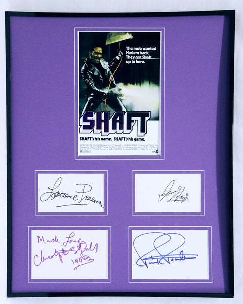 SHAFT Cast Signed Framed 16x20 Poster Display JSA Richard Roundtree Isaac Hayes