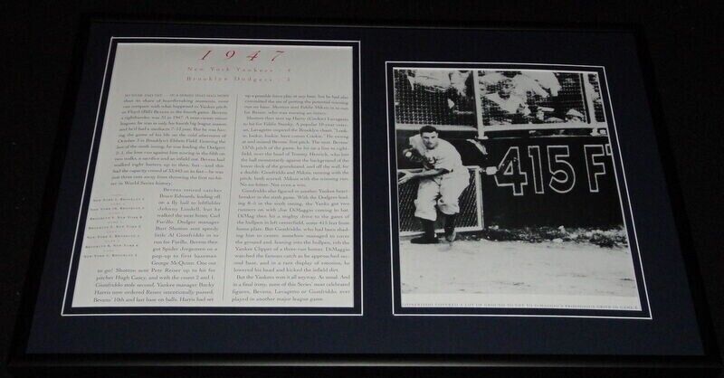 1947 World Series Yankees vs Dodgers Framed 12x18 Photo Display 