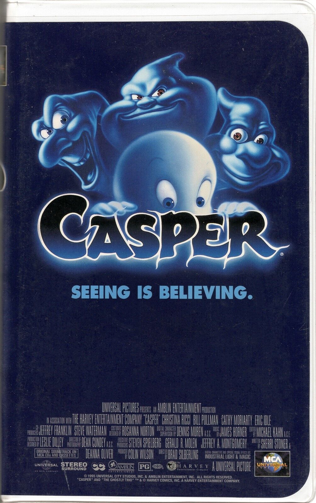 Casper Friendly Ghost VINTAGE 1995 VHS Cassette Clamshell Christina Ricci