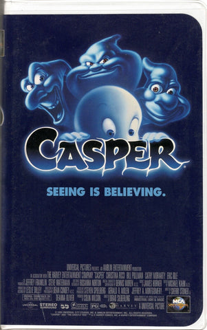 Casper Friendly Ghost VINTAGE 1995 VHS Cassette Clamshell Christina Ricci