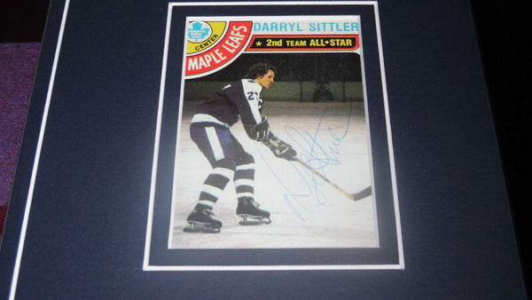 Darryl Sittler Signed Framed 11x17 Photo Display Maple Leafs 