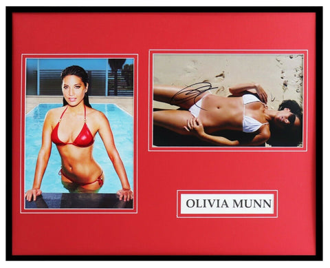 Olivia Munn Signed Framed 16x20 Bikini Photo Set AW X Men Apocalypse