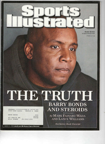 Mar 13 2006 Sports Illustrated Magazine Barry Bonds Giants