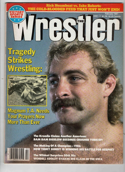 VINTAGE Feb 1987 Wrestler Magazine Magnum TA Jake Roberts Ricky Steamboat