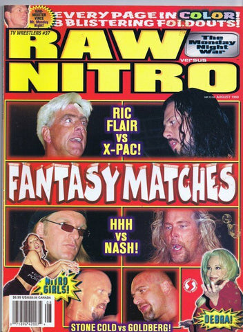 ORIGINAL Vintage August 1999 Raw vs Nitro Magazine Ric Flair X Pac HHH Nash