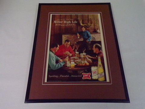 1966 Miller High Life Beer Framed 11x14 ORIGINAL Vintage Advertisement D