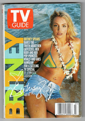 ORIGINAL Vintage June 3 2000 TV Guide Britney Spears Facsimile Signed