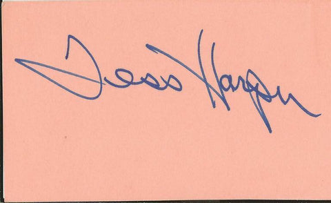 Tess Harper Signed Vintage 3x5 Index Card JSA Early Edition